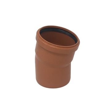 110mm Single Socket 15 Degree Underground Drainage Bend